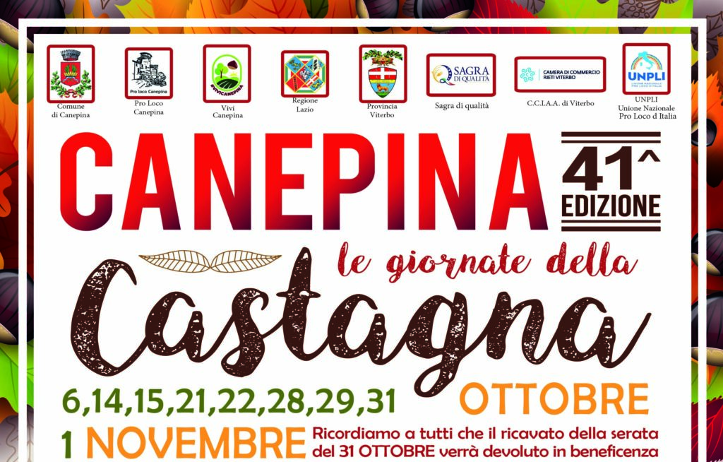 La quarantunesima edizione di una bella festa a Canepina nella Tuscia. Ti piacciono le castagne?
